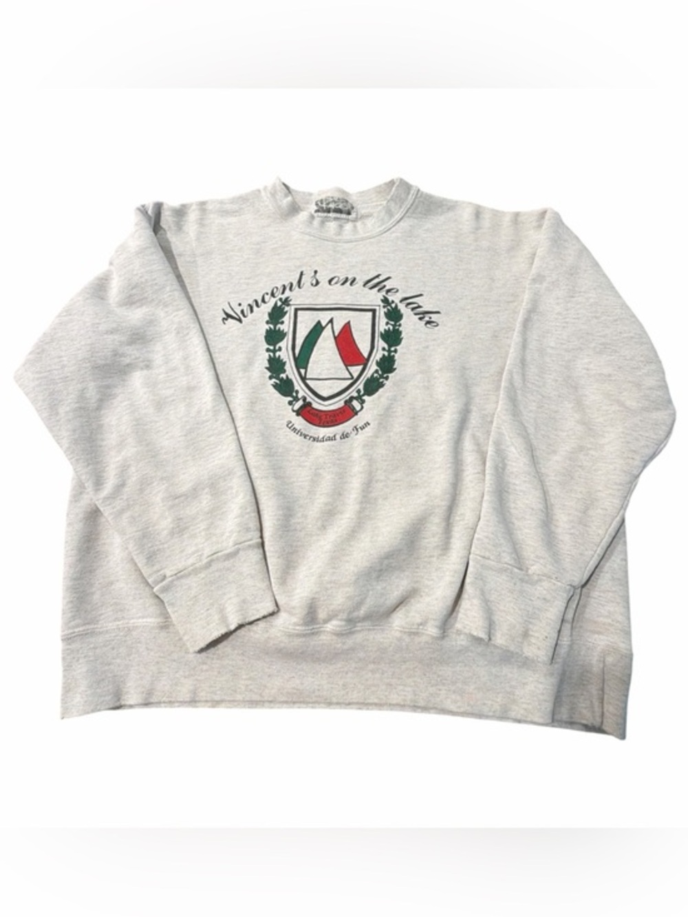 Vintage Vincent’s on the Lake RICO Crewneck Sweatshirt HeatherGray Size L